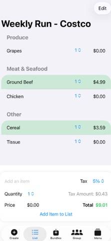 CreateList: Shopping Lists App screenshot