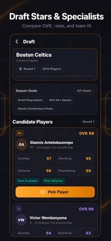 Hoop Draft Manager App screenshot