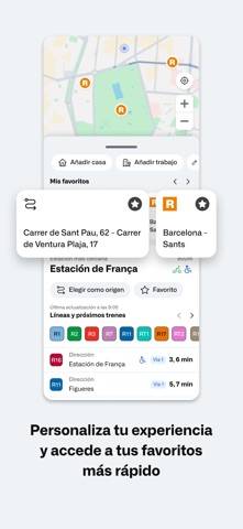 Rodalies Captura de pantalla de la aplicación