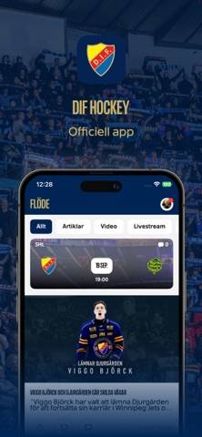 DIF Hockey App skärmdump