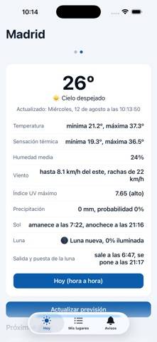 EasyWeather - Tiempo Accesible captura de pantalla