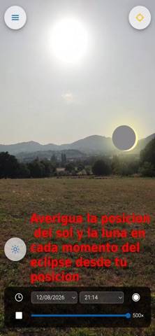 Eclipse 2026 AR captura de pantalla