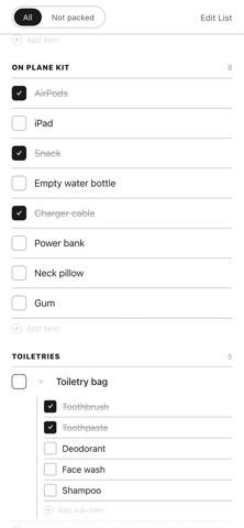Packr: Smart Packing Lists screenshot #3