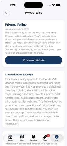 Florida Mall Orlando App screenshot