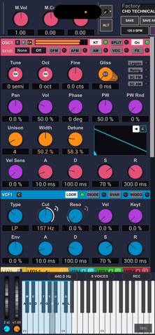 Oktopus Synthesizer App screenshot