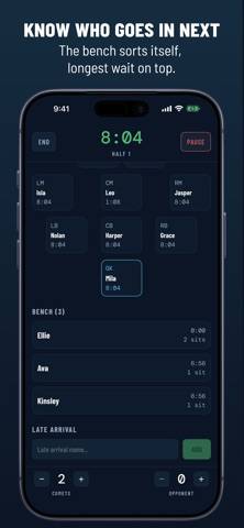 Fair Play: Soccer Subs App screenshot