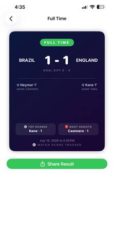 Match Score Tracker App skärmdump