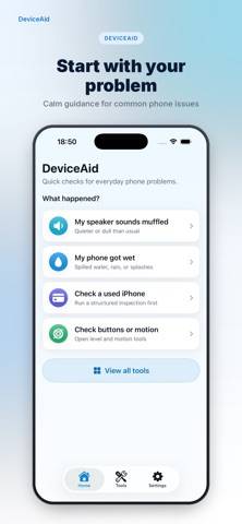 DeviceAid: Phone Check skärmdump