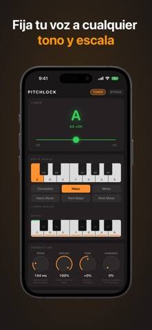 PitchLock Afinador Vocal AUv3 captura de pantalla