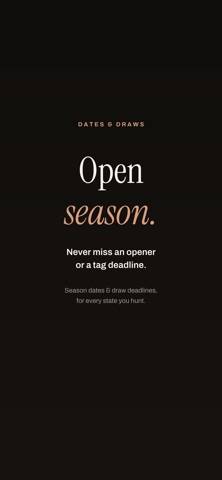 OpenSeason: Dates & Draws
