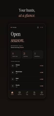 OpenSeason: Dates & Draws App screenshot