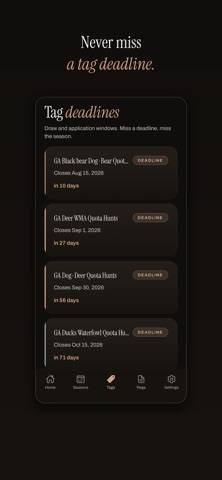 OpenSeason: Dates & Draws App screenshot