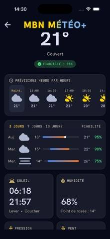 MBN Météo plus Capture d'écran de l'application