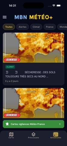 MBN Météo plus Capture d'écran de l'application
