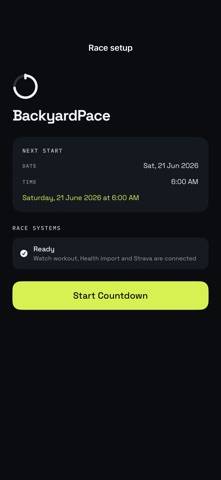 BackyardPace App screenshot