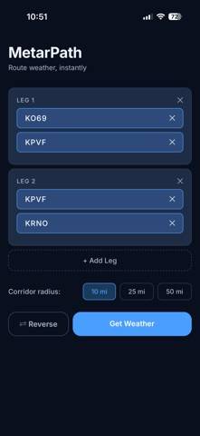 MetarPath App screenshot
