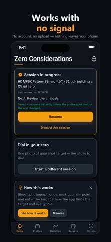 Zero Considerations App screenshot