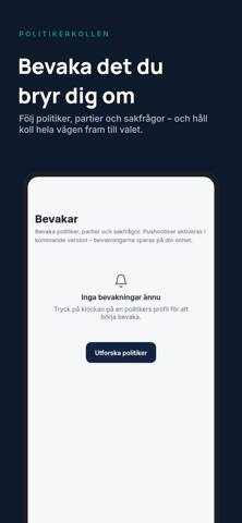 Politikerkollen App skärmdump