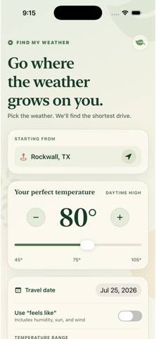 Weather Finder: Trip Temps