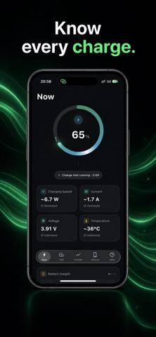 Volra: Batteria e test carica Schermata dell'app