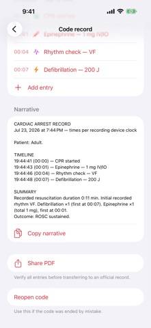 CodeScribe EMS App screenshot