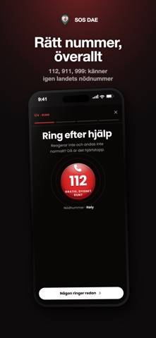 SOS DAE App skärmdump