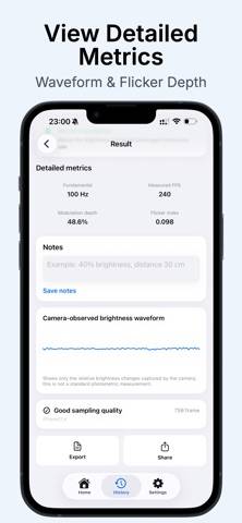 Flicker Insight: PWM Test App skärmdump