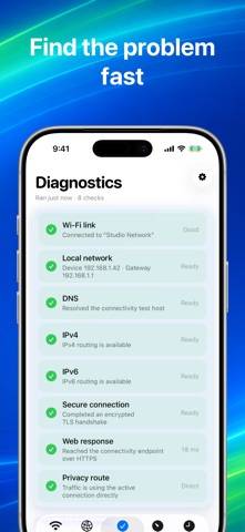 Netgleam • Network Check Capture d'écran de l'application