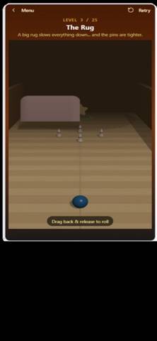 Hallway Hazard Bowling game screenshot