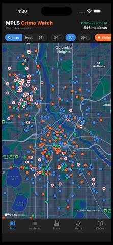MPLS Crime Watch App screenshot