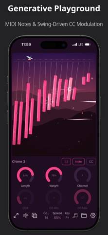 Wind Chimes - Generative MIDI screenshot