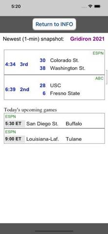 Gridiron 2026 College Football App screenshot