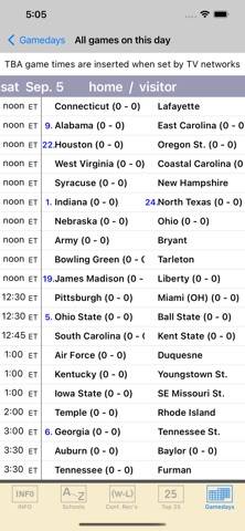 Gridiron 2026 College Football App screenshot