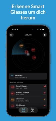 AntiLens: Smart Glasses Alarm Bildschirmfoto