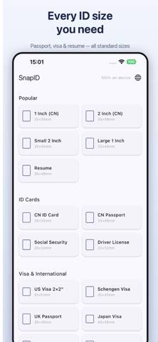 SnapID - ID Photo Maker skärmdump
