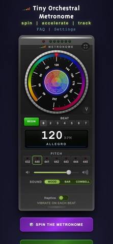Accelerating Metronome App screenshot