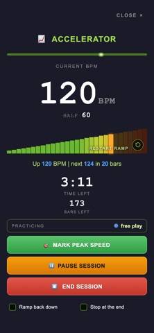 Accelerating Metronome App screenshot