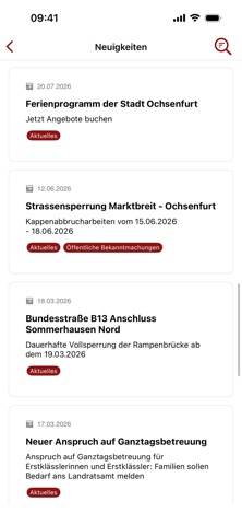 Stadt Ochsenfurt App-Screenshot