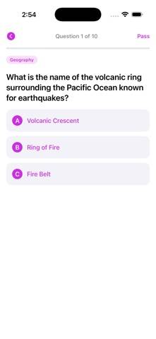 Teen Trivia game screenshot