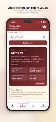 Explore Fall App screenshot