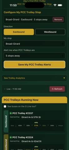 Philly Trolleys App screenshot
