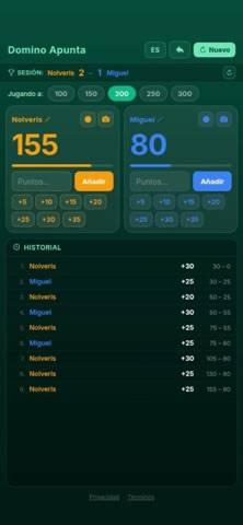 Domino Apunta game screenshot