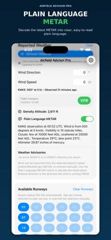 Airfield Advisor Pro App screenshot
