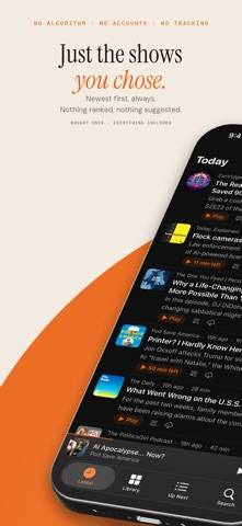 content — podcast player immagine dello schermo