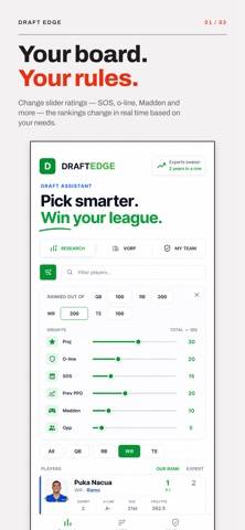 Draft Edge App screenshot