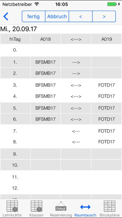 Virtueller Stundenplan App-Screenshot