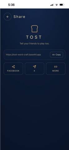Tost (Word Game) game screenshot