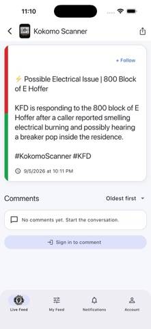 Kokomo Scanner App screenshot