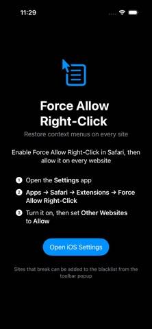 Force Allow Right-Click onPage skärmdump