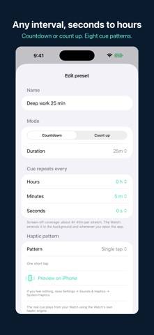Haptic Interval Timer App skärmdump